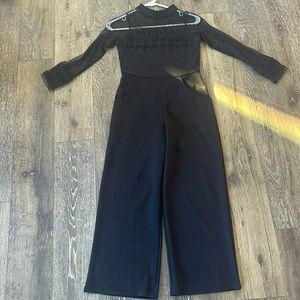 Classy black ornate red carpet romper